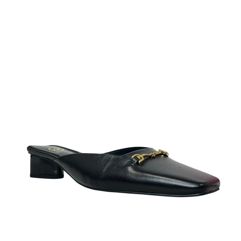 Sam Edelman Ollie Black Square-Toe Slip-On Mules Size 7 1/2